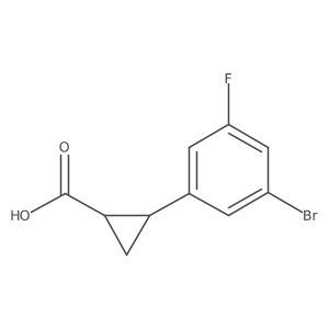 2-(3-Bromo-5-fluorophenyl)cyclopropane-1-carboxylic acid结构式