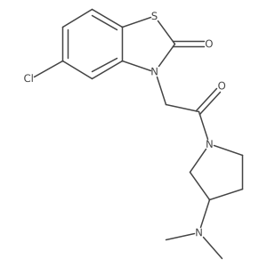 5-Chloro-3-[2-[3-(dimethylamino)-1-pyrrolidinyl]-2-oxoethyl]-2(3H)-benzothiazolone结构式