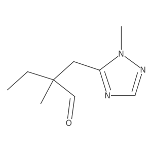 2-methyl-2-[(1-methyl-1H-1,2,4-triazol-5-yl)methyl]butanal Structure