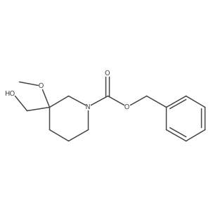 Benzyl 3-(hydroxymethyl)-3-methoxypiperidine-1-carboxylate结构式
