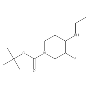 Tert-butyl 4-(ethylamino)-3-fluoropiperidine-1-carboxylate Structure
