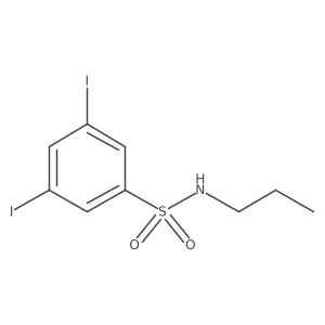3,5-diiodo-N-propylbenzene-1-sulfonamide Structure