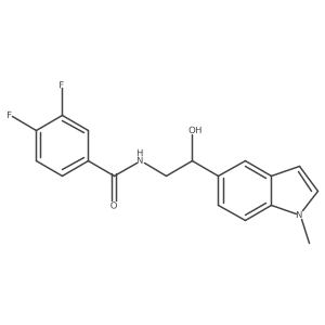 3,4-difluoro-N-(2-hydroxy-2-(1-methyl-1H-indol-5-yl)ethyl)benzamide Structure