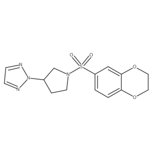 2-(1-((2,3-dihydrobenzo[b][1,4]dioxin-6-yl)sulfonyl)pyrrolidin-3-yl)-2H-1,2,3-triazole Structure