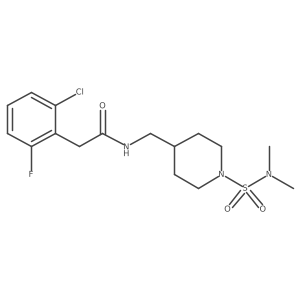 2-(2-chloro-6-fluorophenyl)-N-((1-(N,N-dimethylsulfamoyl)piperidin-4-yl)methyl)acetamide Structure