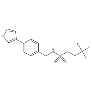 3,3,3-trifluoro-N-(4-(furan-3-yl)benzyl)propane-1-sulfonamide结构式