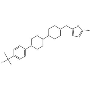 1-(1-((5-Methylfuran-2-yl)methyl)piperidin-4-yl)-4-(5-(trifluoromethyl)pyridin-2-yl)piperazine结构式