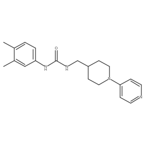 1-(3,4-Dimethylphenyl)-3-((1-(pyridin-4-yl)piperidin-4-yl)methyl)urea结构式