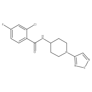 N-(1-(1,2,5-thiadiazol-3-yl)piperidin-4-yl)-2-chloro-4-fluorobenzamide Structure