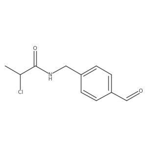 2-Chloro-N-[(4-formylphenyl)methyl]propanamide结构式