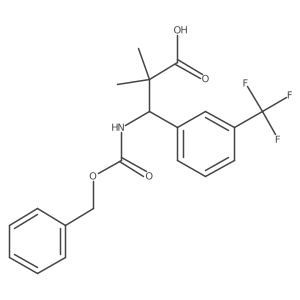 3-{[(Benzyloxy)carbonyl]amino}-2,2-dimethyl-3-[3-(trifluoromethyl)phenyl]propanoic acid Structure