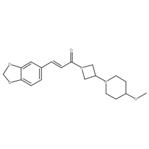 (2E)-3-(2H-1,3-benzodioxol-5-yl)-1-[3-(4-methoxypiperidin-1-yl)azetidin-1-yl]prop-2-en-1-one Structure