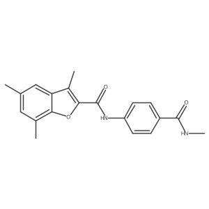 2-Benzofurancarboxamide, 3,5,7-trimethyl-N-[4-[(methylamino)carbonyl]phenyl]- Structure