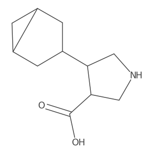 4-{Bicyclo[3.1.0]hexan-3-yl}pyrrolidine-3-carboxylic acid结构式