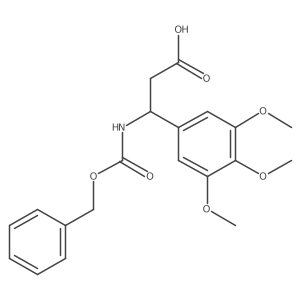 (3R)-3-{[(benzyloxy)carbonyl]amino}-3-(3,4,5-trimethoxyphenyl)propanoic acid结构式