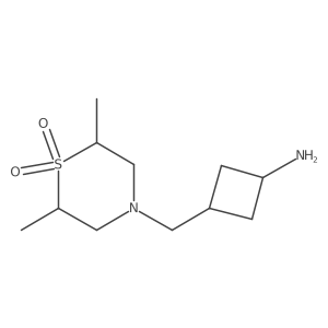 2,6-Dimethyl-4-{[(1r,3r)-3-aminocyclobutyl]methyl}-1lambda6-thiomorpholine-1,1-dione Structure