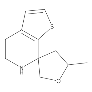 5-methyl-5',6'-dihydro-4'H-spiro[oxolane-3,7'-thieno[2,3-c]pyridine]结构式