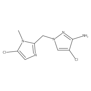4-chloro-1-[(5-chloro-1-methyl-1H-imidazol-2-yl)methyl]-1H-pyrazol-3-amine Structure