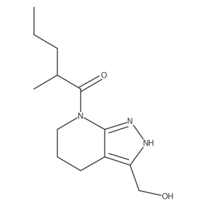 1-[3-(hydroxymethyl)-1H,4H,5H,6H,7H-pyrazolo[3,4-b]pyridin-7-yl]-2-methylpentan-1-one Structure