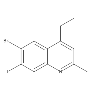 6-Bromo-4-ethyl-7-iodo-2-methylquinoline Structure