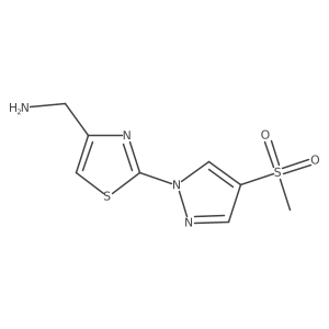 [2-(4-methanesulfonyl-1H-pyrazol-1-yl)-1,3-thiazol-4-yl]methanamine Structure