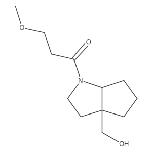 1-[3a-(Hydroxymethyl)-octahydrocyclopenta[b]pyrrol-1-yl]-3-methoxypropan-1-one Structure