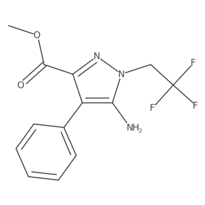 methyl 5-amino-4-phenyl-1-(2,2,2-trifluoroethyl)-1H-pyrazole-3-carboxylate Structure
