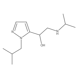 1-[1-(2-methylpropyl)-1H-pyrazol-5-yl]-2-[(propan-2-yl)amino]ethan-1-ol Structure