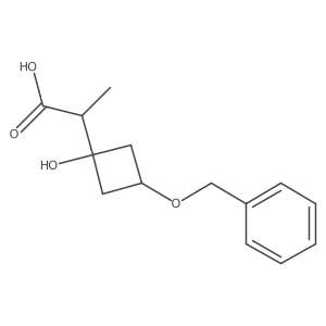 2-[3-(Benzyloxy)-1-hydroxycyclobutyl]propanoic acid结构式