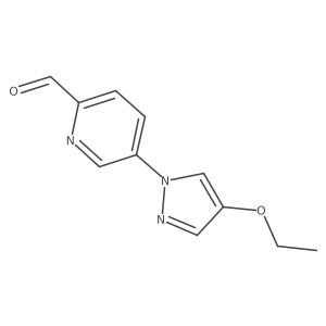 5-(4-ethoxy-1H-pyrazol-1-yl)pyridine-2-carbaldehyde Structure