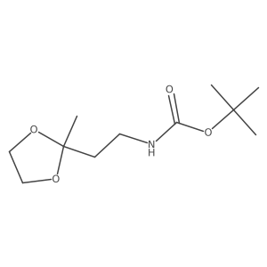 tert-butyl N-[2-(2-methyl-1,3-dioxolan-2-yl)ethyl]carbamate结构式