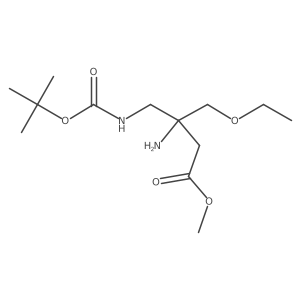 Methyl 3-amino-4-{[(tert-butoxy)carbonyl]amino}-3-(ethoxymethyl)butanoate Structure