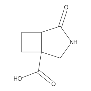 4-Oxo-3-azabicyclo[3.2.0]heptane-1-carboxylic acid结构式