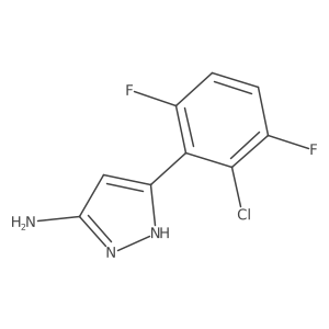 5-(2-chloro-3,6-difluorophenyl)-1H-pyrazol-3-amine Structure