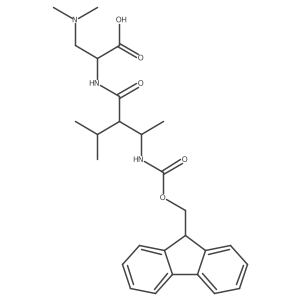 (2S)-3-(dimethylamino)-2-[3-({[(9H-fluoren-9-yl)methoxy]carbonyl}amino)-2-(propan-2-yl)butanamido]propanoic acid结构式