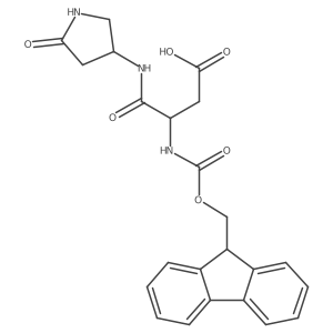 3-({[(9H-fluoren-9-yl)methoxy]carbonyl}amino)-3-[(5-oxopyrrolidin-3-yl)carbamoyl]propanoic acid结构式