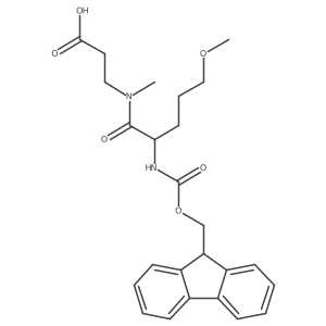 3-[2-({[(9H-fluoren-9-yl)methoxy]carbonyl}amino)-5-methoxy-N-methylpentanamido]propanoic acid结构式