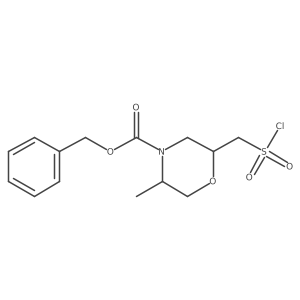 Benzyl 2-[(chlorosulfonyl)methyl]-5-methylmorpholine-4-carboxylate结构式