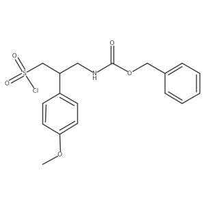 benzyl N-[3-(chlorosulfonyl)-2-(4-methoxyphenyl)propyl]carbamate结构式
