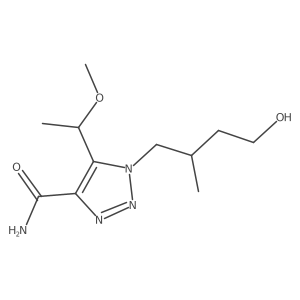 1-(4-hydroxy-2-methylbutyl)-5-(1-methoxyethyl)-1H-1,2,3-triazole-4-carboxamide Structure