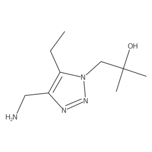 1-[4-(aminomethyl)-5-ethyl-1H-1,2,3-triazol-1-yl]-2-methylpropan-2-ol Structure