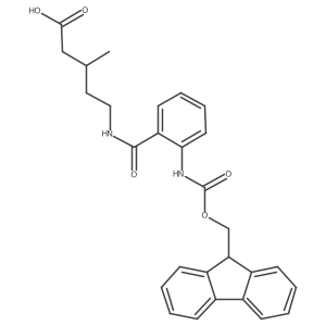 5-{[2-({[(9H-fluoren-9-yl)methoxy]carbonyl}amino)phenyl]formamido}-3-methylpentanoic acid Structure