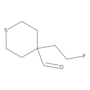 4-(2-Fluoroethyl)thiane-4-carbaldehyde结构式