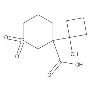 3-(1-Hydroxycyclobutyl)-1,1-dioxo-1lambda6-thiane-3-carboxylic acid Structure