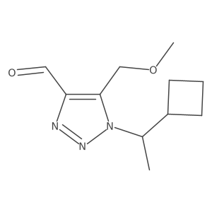 1-(1-cyclobutylethyl)-5-(methoxymethyl)-1H-1,2,3-triazole-4-carbaldehyde结构式