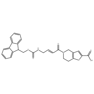 5-[4-({[(9H-fluoren-9-yl)methoxy]carbonyl}amino)but-2-enoyl]-4H,5H,6H,7H-thieno[3,2-c]pyridine-2-carboxylic acid结构式
