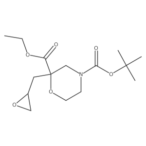 4-Tert-butyl 2-ethyl 2-[(oxiran-2-yl)methyl]morpholine-2,4-dicarboxylate Structure