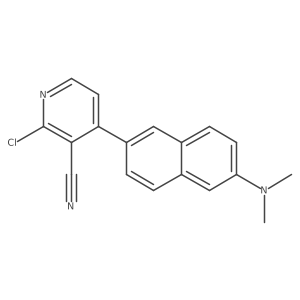 2-Chloro-4-[6-(dimethylamino)-2-naphthyl]nicotinonitrile Structure