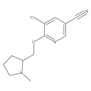 5-Chloro-6-[(1-methylpyrrolidin-2-yl)methoxy]pyridine-3-carbonitrile Structure