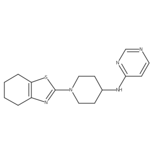 N-[1-(4,5,6,7-tetrahydro-1,3-benzothiazol-2-yl)piperidin-4-yl]pyrimidin-4-amine Structure